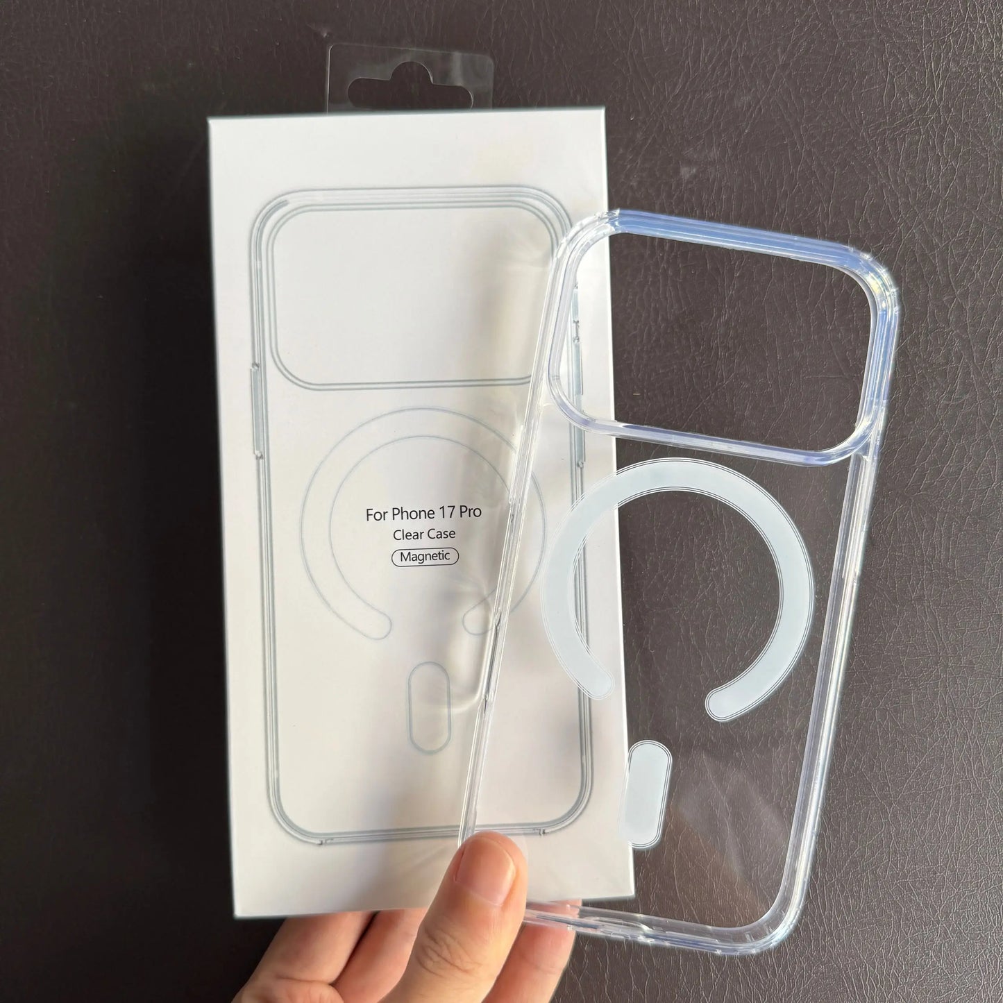 High Clear PC Hybird Magsafe Case for iPhone 17Pro 17 Pro Max 17Air 17promax Transparent Magnetic Wireless Charge Cover with box
