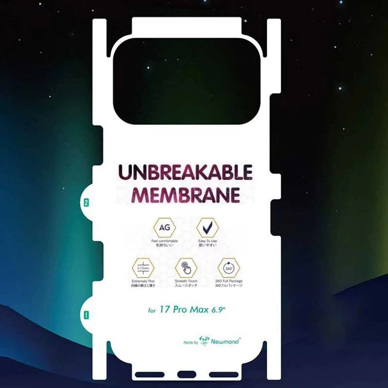 Full Cover Back Hydrogel Film For iPhone 17 Pro Max 17 Air 13Mini 14 15 Pro 16 Plus 16 Pro Max Clear Matte Screen Protector Film