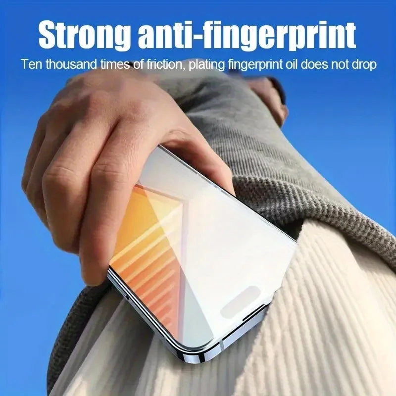 4Pcs HD Screen Protector for IPhone 15/16/17 Promax 16E 14 Plus Tempered Glass 11 Pro 13 Promax 13 12Mini One-Click Installation