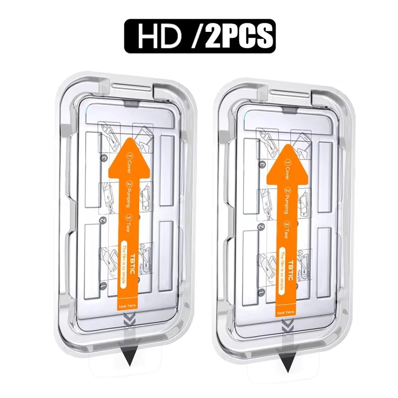 1-3PCS 8K Tempered Glass For iPhone 17 Pro Max 15 13 12 16 Pro Max 14Plus Air Oleophobic Coating 9H Full Cover Screen Protectors