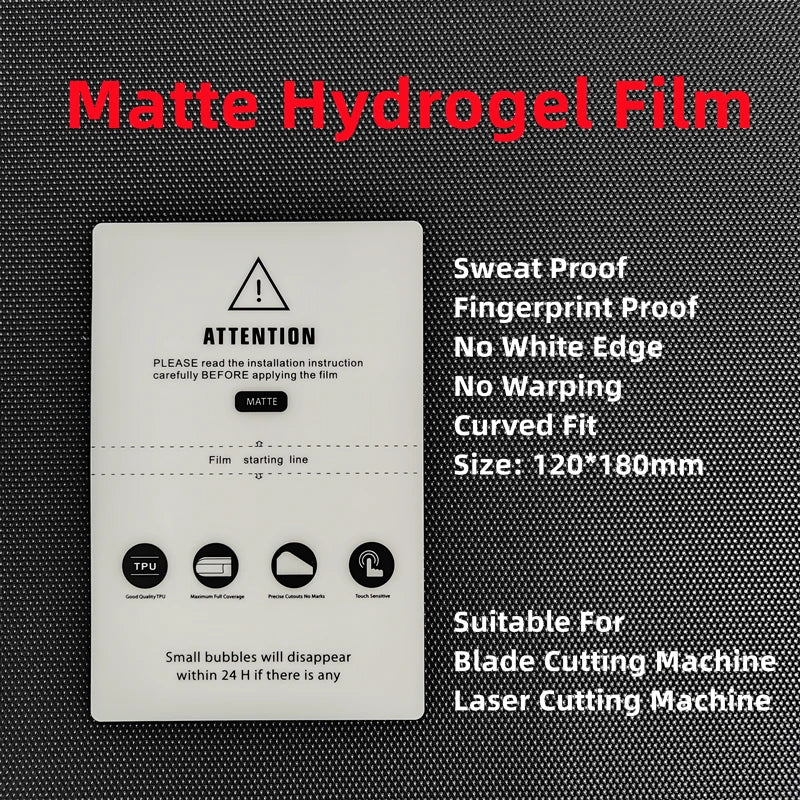 50PCS HD MATTE Privacy Frosted Protection Flexible Hydrogel Film For Mobile Phone TPU Screen Protective Film For Cutting Machine