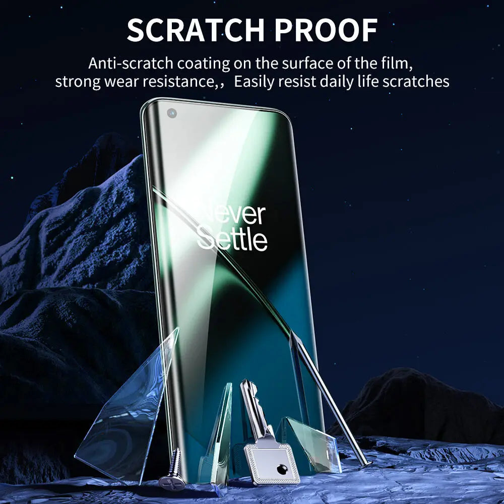 SmartDevil Full Glue UV Screen Protector for Oneplus 13 12 11 10 Pro Full Cover Quantum Film for OnePlus Ace3 2 Anti-fingerprint