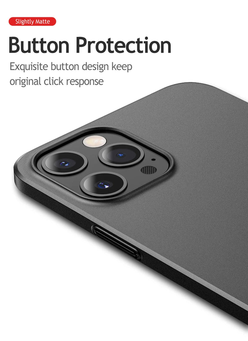 Cases For APPLE iPhone 16e 16 15 14 13 12 11 Pro Max Plus Mini Shockproof Case Cover Hard Plastic Ultra Slim Frosted Covers