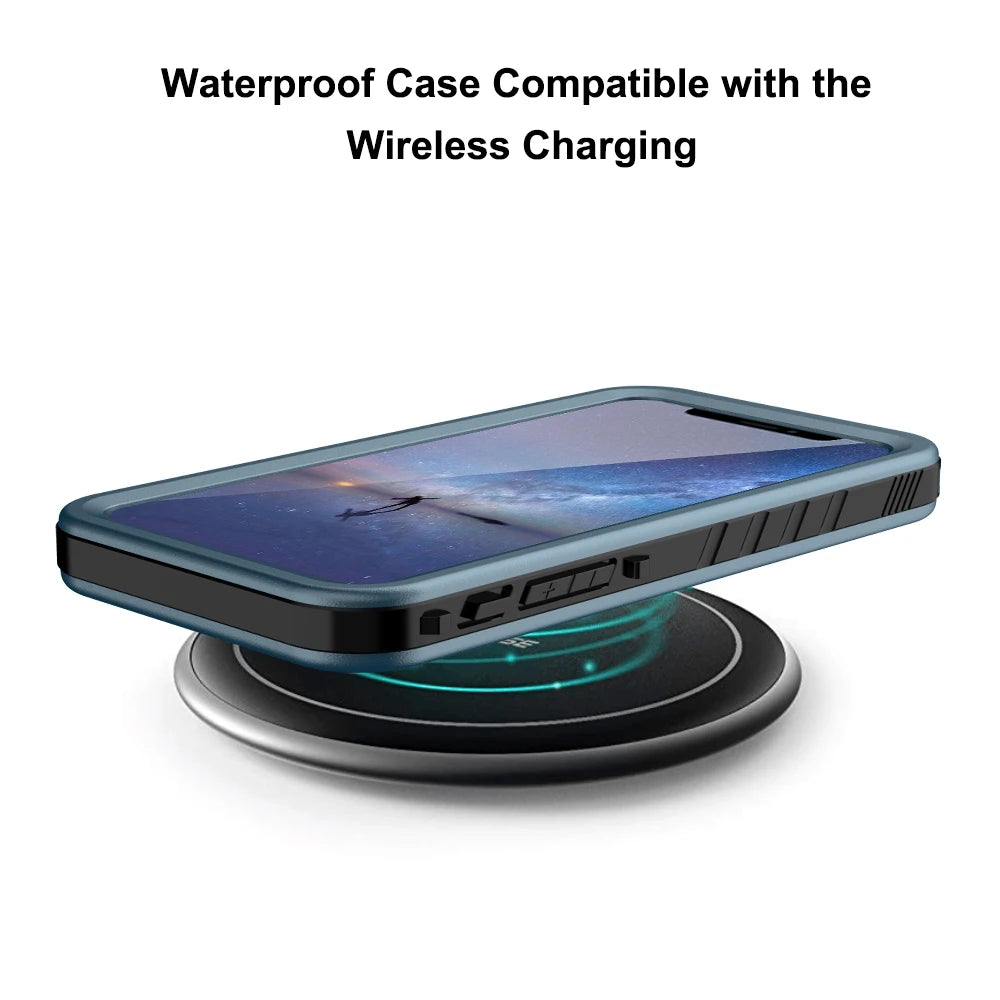 SPORTLINK For iPhone SE 2nd 2020 3rd 2022 7 8 Plus X XS Max XR 5 Waterproof Case Shockproof Cover with Built-in Screen Protector