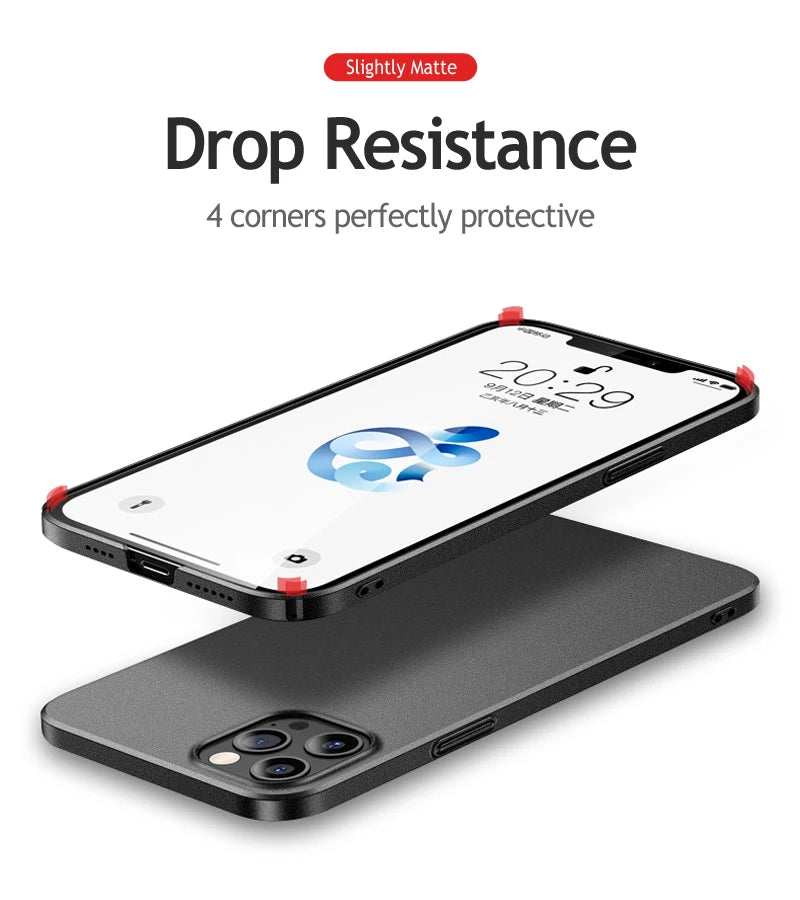 Cases For APPLE iPhone 16e 16 15 14 13 12 11 Pro Max Plus Mini Shockproof Case Cover Hard Plastic Ultra Slim Frosted Covers