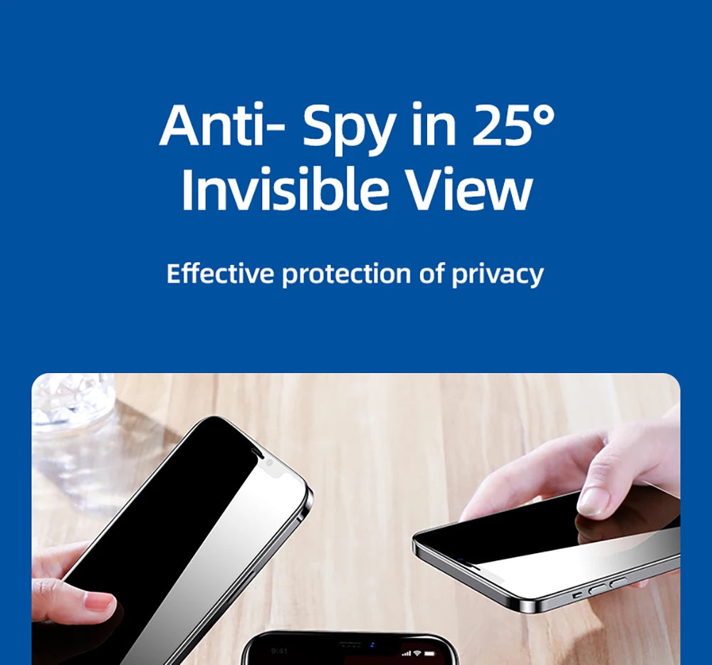 Joyroom Private Screen Protector For iPhone 16 15 14 13 Pro Max Anti-Spy Tempered Glass For iPhone 16 15 14 13 12 Pro Glass