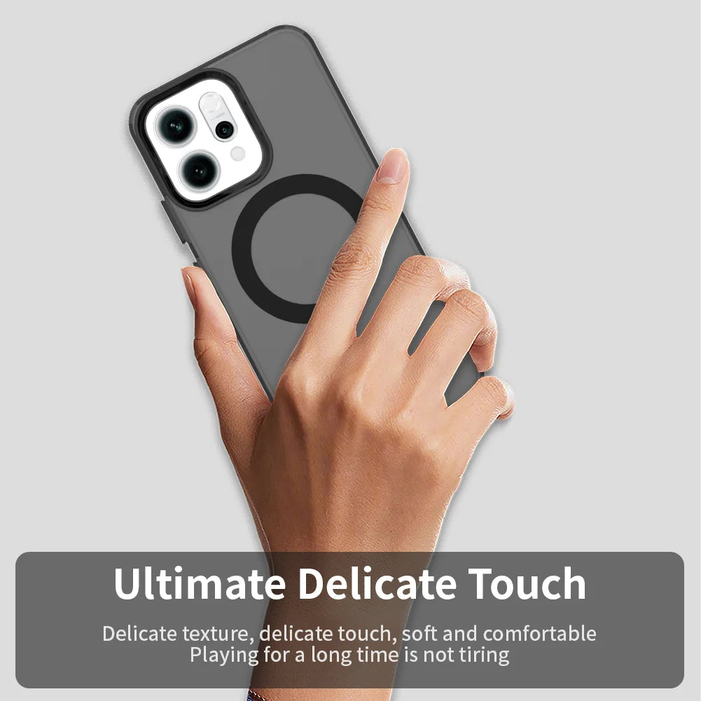 Magnetic Wireless Charging Case For OPPO Reno 14F 14 Pro Reno14 F 5G Cover Candy Colors Transparent Back Shell Fundas Coque