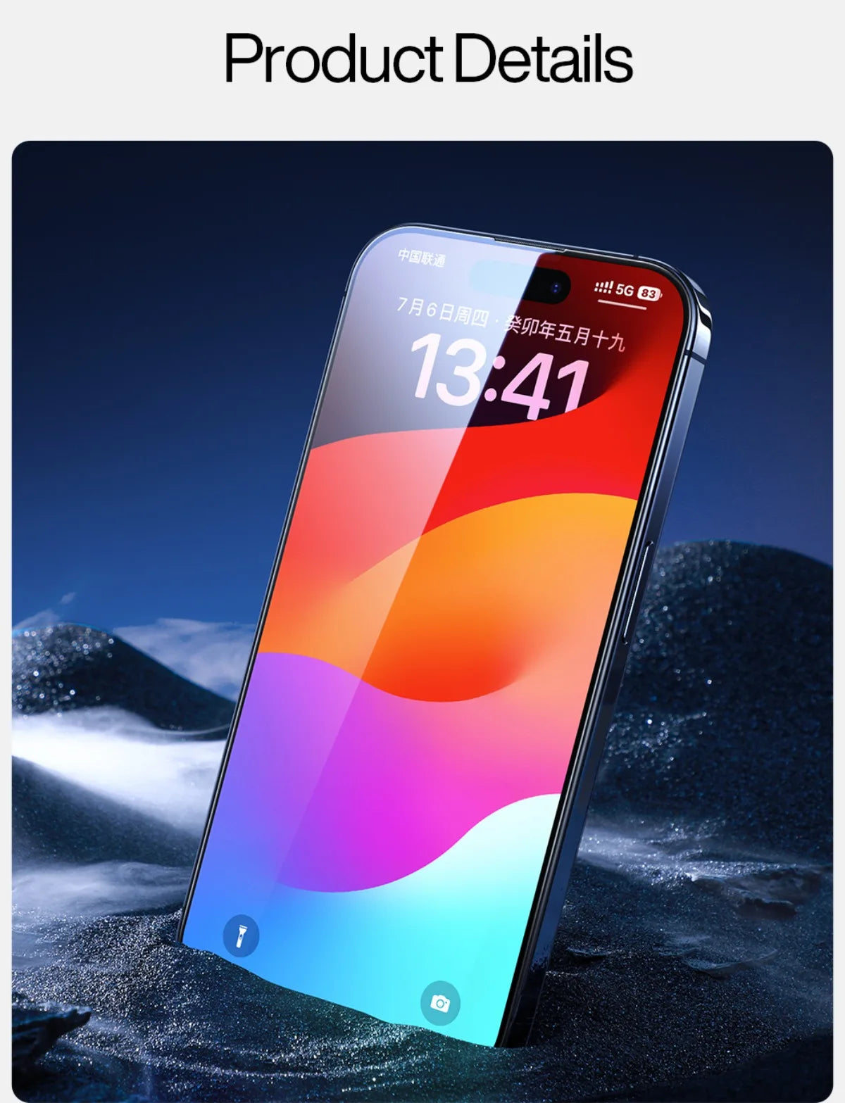 SmartDevil Full Cover Tempered Glass for iPhone 17 17Pro Max 16ProMax 16Pro Screen Protector for iPhone 15Pro HD Anti-blue Light