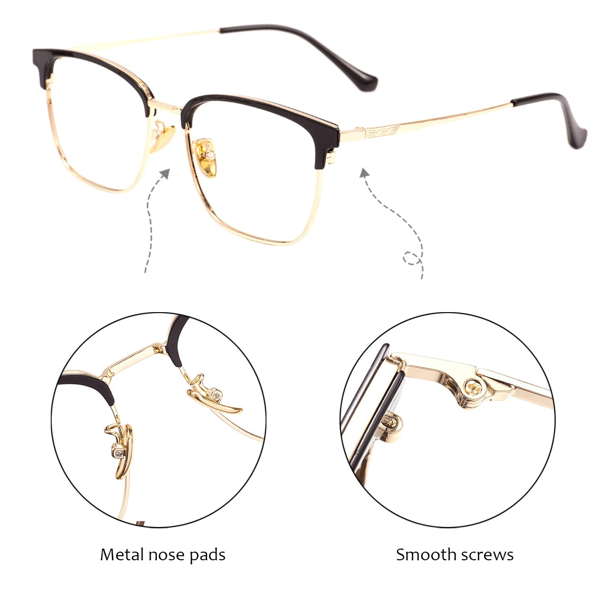 Large Fashion Browline Eyeglasses TR90 Light Vintage Rectangle Eyewear Men Women Square Spectacles Frame For Prescription Lenses