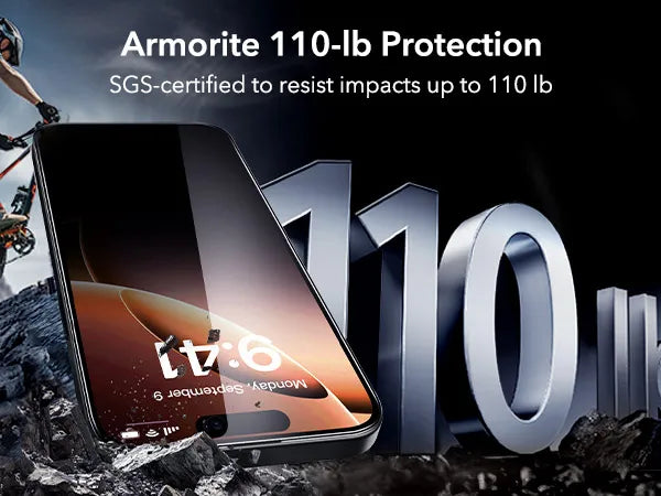 ESR 3 Pack Privacy Screen Protector for iPhone 15/14/16 Pro Max Military Grade Anti-spy Tempered Glass Film iPhone 16e/16 Plus