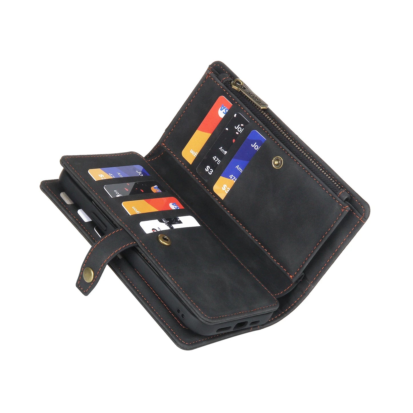 Detachable Magnetic Leather Case For Samsung Galaxy A73 A71 A54 A53 A52 A51 A34 A33 A15 A55 A35 Zipper Wallet Cards Holder Cover