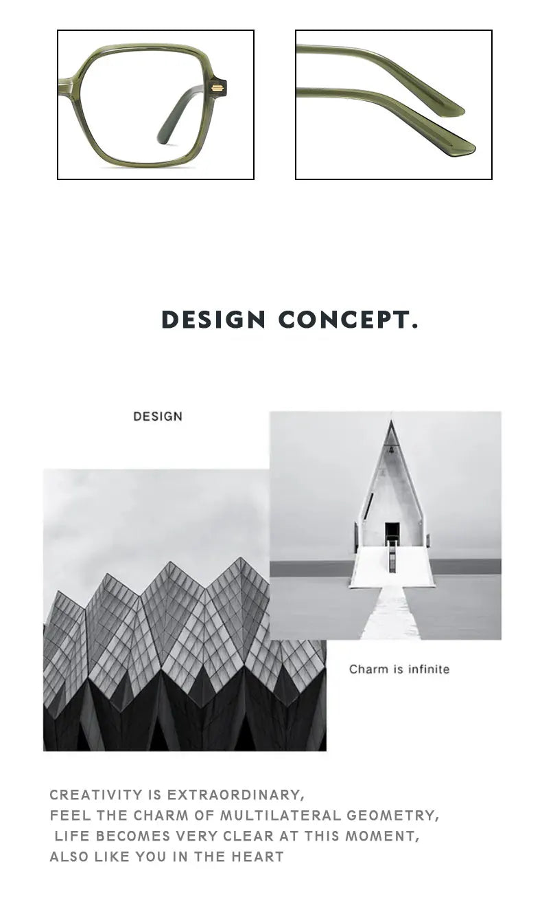 KANSEPT Women's Eyepieces for Reading Glasses Square Lunette Myopia Woman Eyeglasses Blue Light Graduated Lenses to Read Eyewear