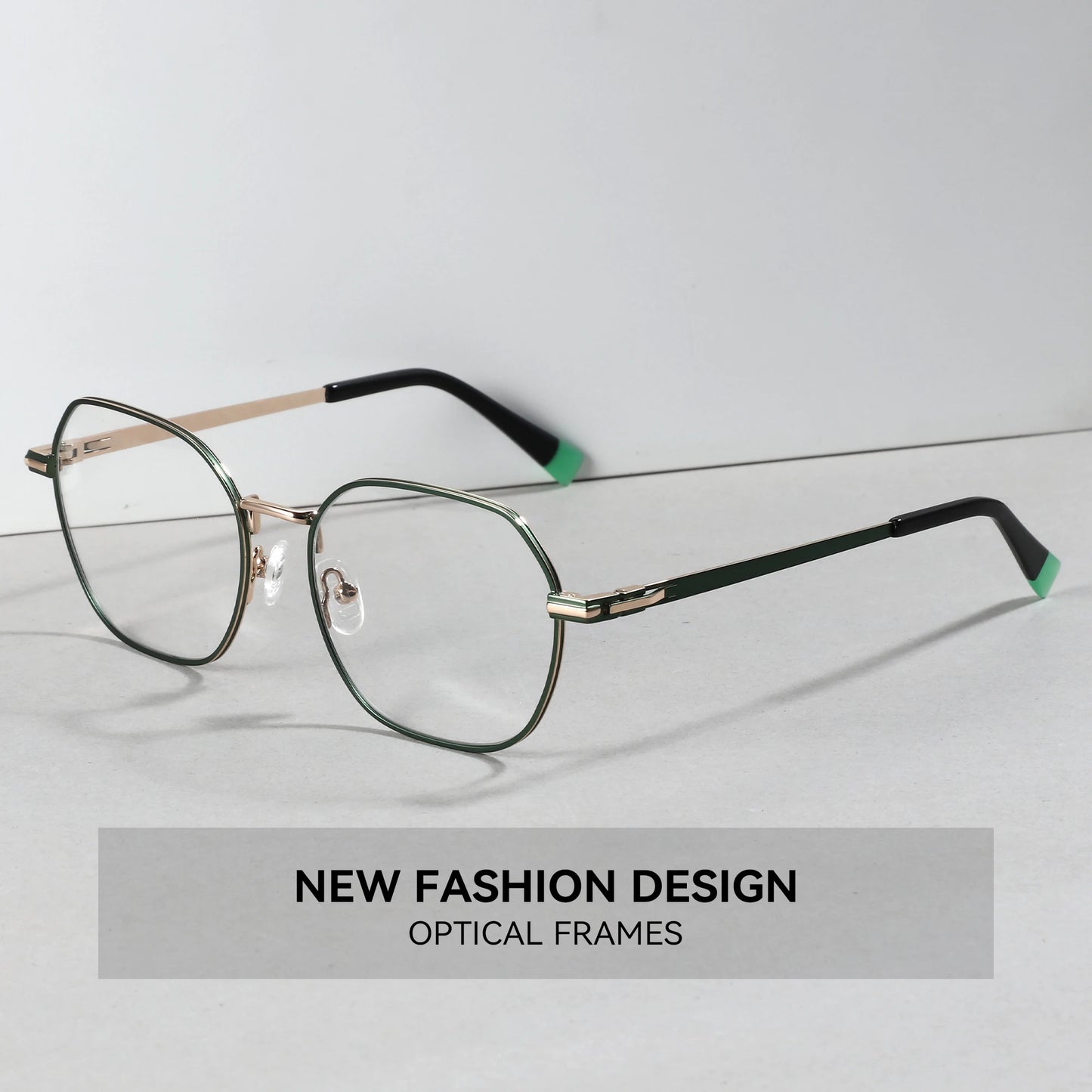 BLUEMOKY Men Alloy Prescription Eyeglasses Women Metal Square Glasses Anti-Blu- Light Myopia/Hyperopia/Progressive Eyewear