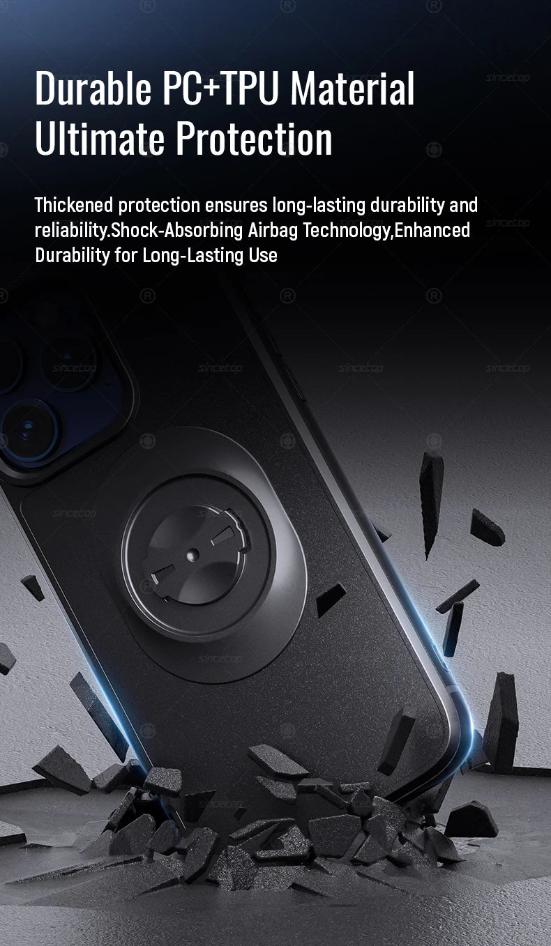 For Garmin Quick Mount Shockproof Case for iPhone 16 Pro Max,16 Pro,15,14,13,12- Anti-Drop Protective Cover