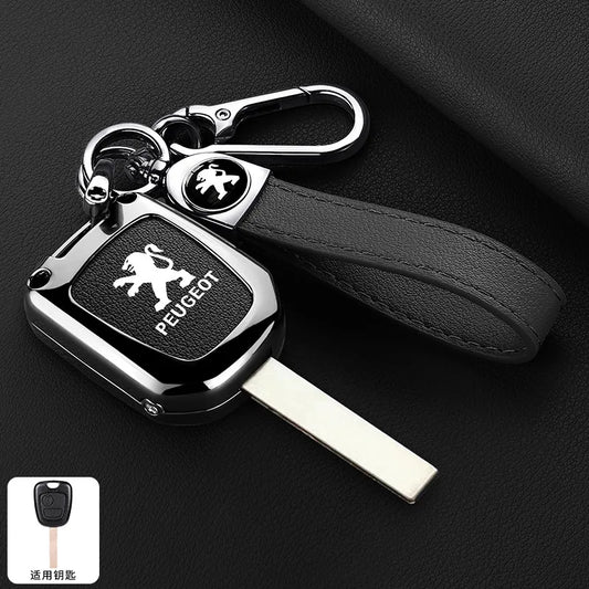 Zinc Alloy Car Key Case Cover Key Bag Shell Holder Protector For Peugeot 106 107 206 306 406 307 207 407 Partner Xsara Accessory