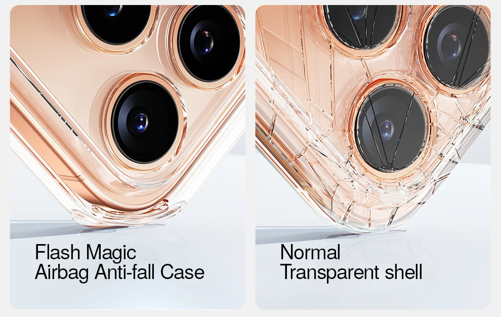 SmartDevil Transparent Phone Case for iPhone 17 Pro Max 17 Pro 16 Soft Back Cover Airbag Shell for iPhone Air Anti-drop