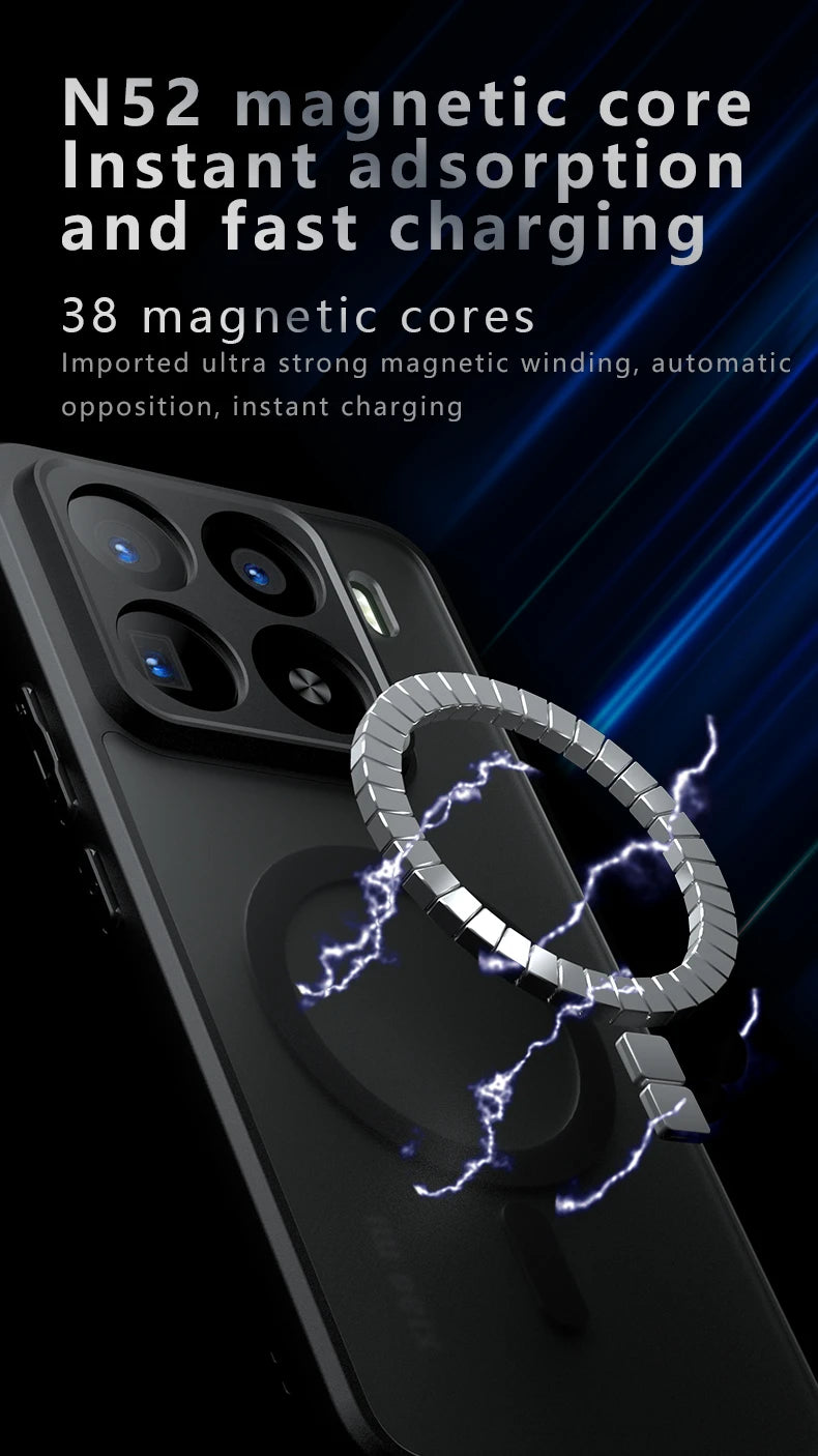 Magnetic Case For Xiaomi 15T Pro Mi 15 T 5G MagSafe Matte Transparent Phone Back Cover Hard PC Acrylic Shockproof Bumper