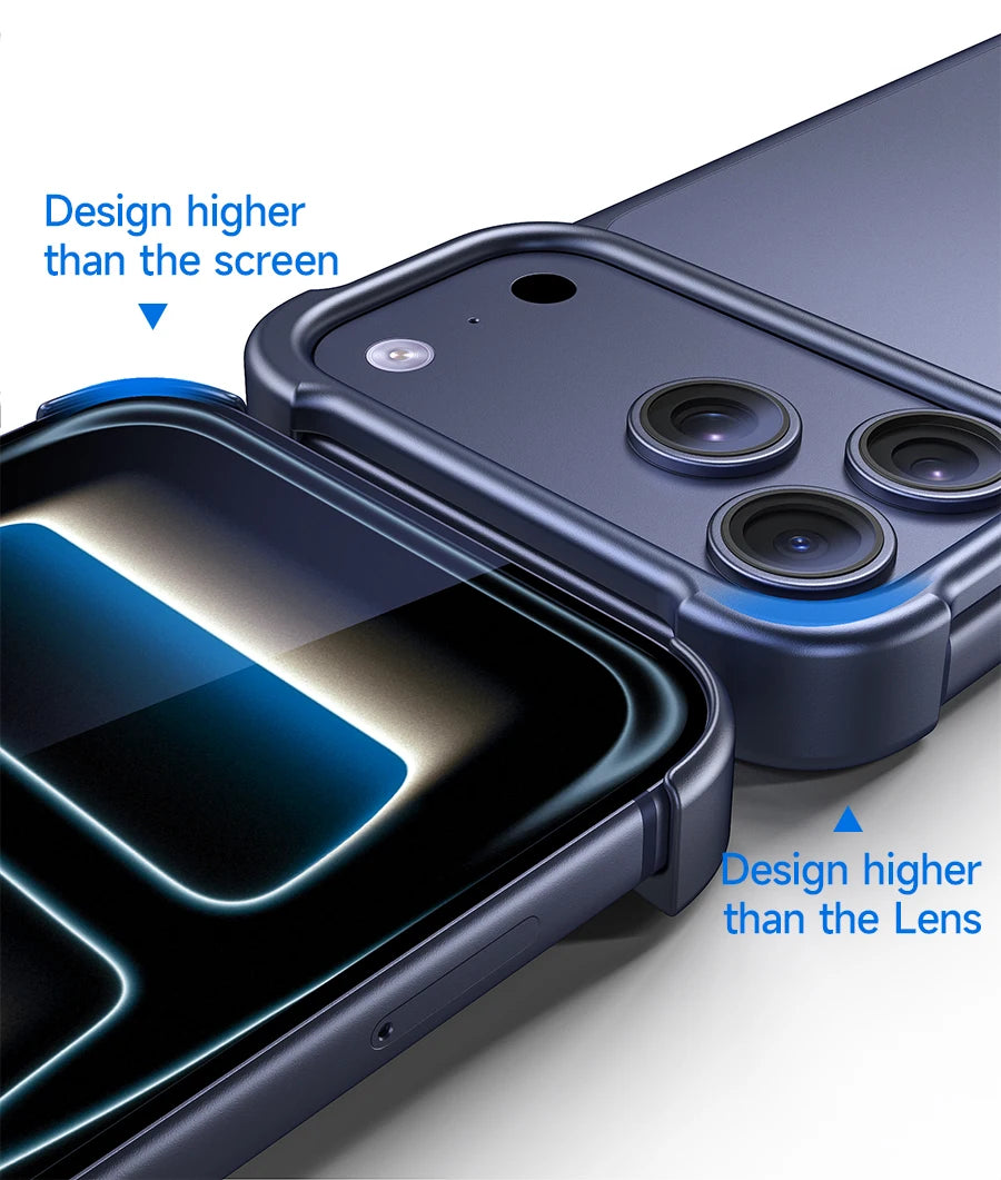 Arc Case Luxury Aluminum Metal Bumper Phone Pulse Case For IPhone13 14 15 16 17 Air Pro Max 16Pro Plus Lightweight Phone Cover