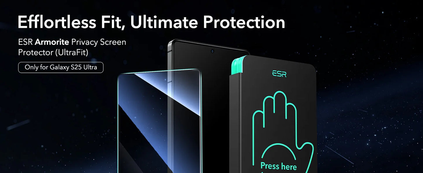 ESR for Samsung S25 Ultra Screen Protector 3pcs HD Tempered Glass Film with Easy Installation Frame for Galaxy S25 Ultra