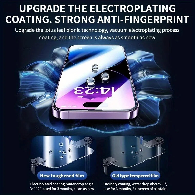 3Pcs Ultra Clear Tempered Glass For iPhone 17 16 14 15 Pro Max 15 14 Plus Screen Protector For iPhone 11 12 13 Pro 16e XR XS Max