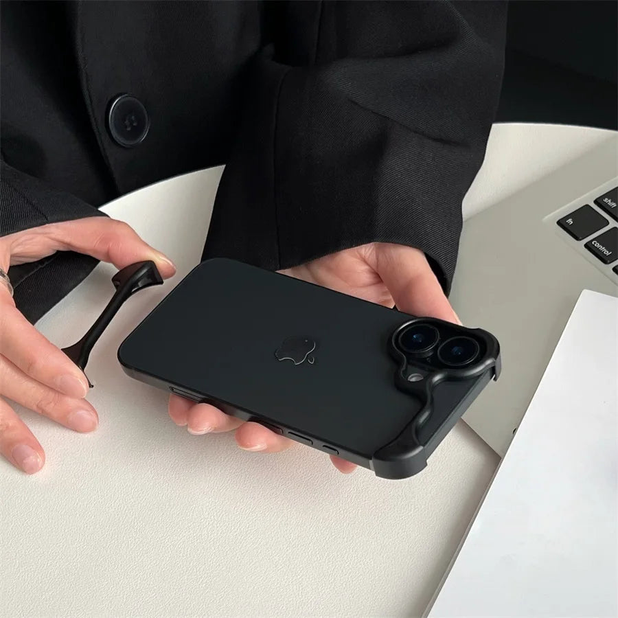 Arc Case Luxury Aluminum Metal Bumper Phone Pulse Case For IPhone13 14 15 16 17 Air Pro Max 16Pro Plus Lightweight Phone Cover