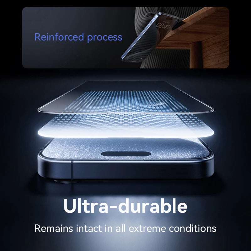 Joyroom 1/2/3pcs Tempered Glass For iPhone 16 15 14 13 12 11 Pro Max Screen Protector For iPhone 16 Full Screen Protective Glass