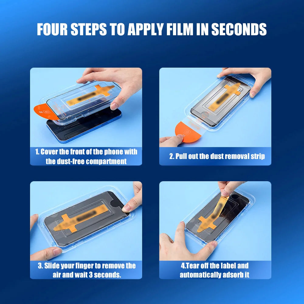 Privacy Screen Protector For iPhone 17 16 15 13 11 12 14 Pro Max Air SE Mini XR Oleophobic Coating Dust Free Installation Glass