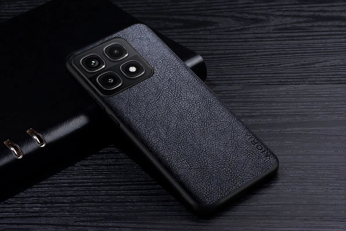 Luxury Leather Case For Xiaomi 14T Premium Business Style Retro Litchi Pattern Back Cover for Xiaomi 14T Pro case