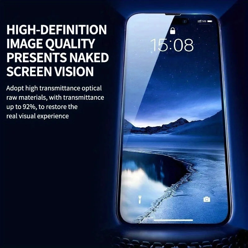 3Pcs Ultra Clear Tempered Glass For iPhone 17 16 14 15 Pro Max 15 14 Plus Screen Protector For iPhone 11 12 13 Pro 16e XR XS Max
