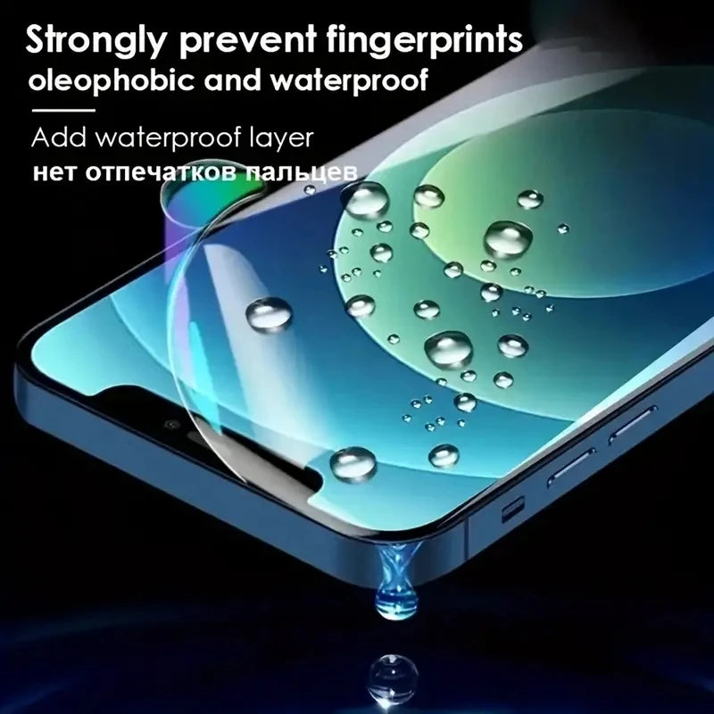3Pcs Soft Hydrogel Film For iPhone 16 15 14 13 12 11 Pro Max XS XR X 7 8 15 Plus Protective Silicone TPU Screen Protector