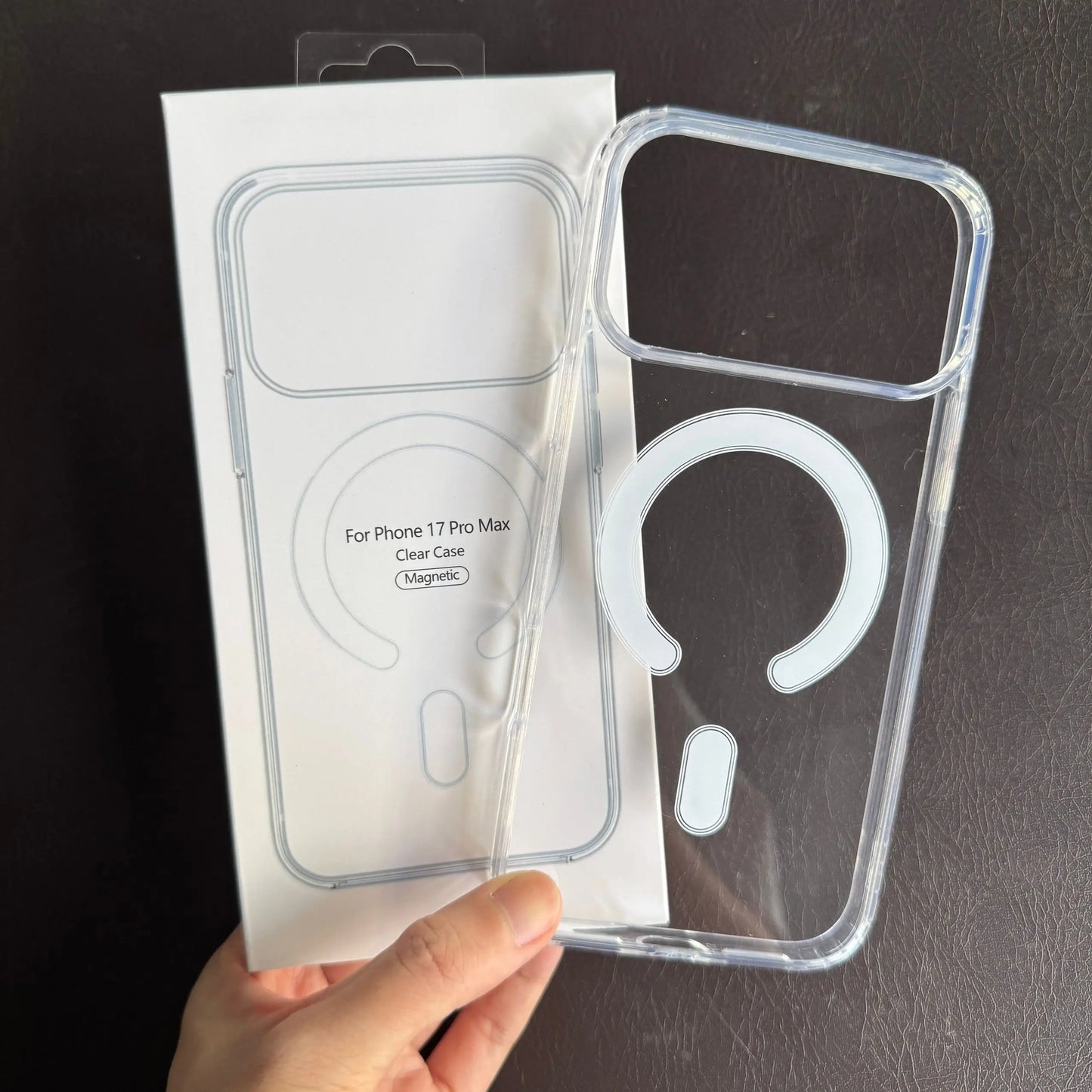 High Clear PC Hybird Magsafe Case for iPhone 17Pro 17 Pro Max 17Air 17promax Transparent Magnetic Wireless Charge Cover with box