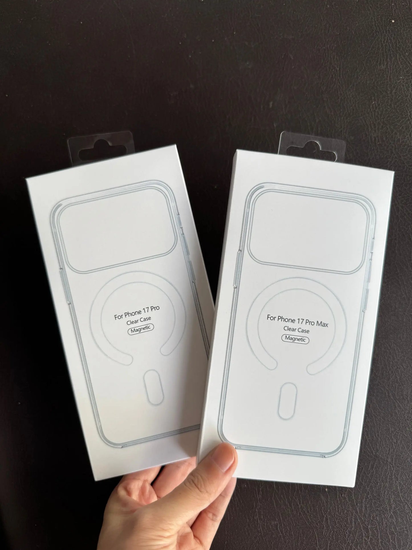 High Clear PC Hybird Magsafe Case for iPhone 17Pro 17 Pro Max 17Air 17promax Transparent Magnetic Wireless Charge Cover with box