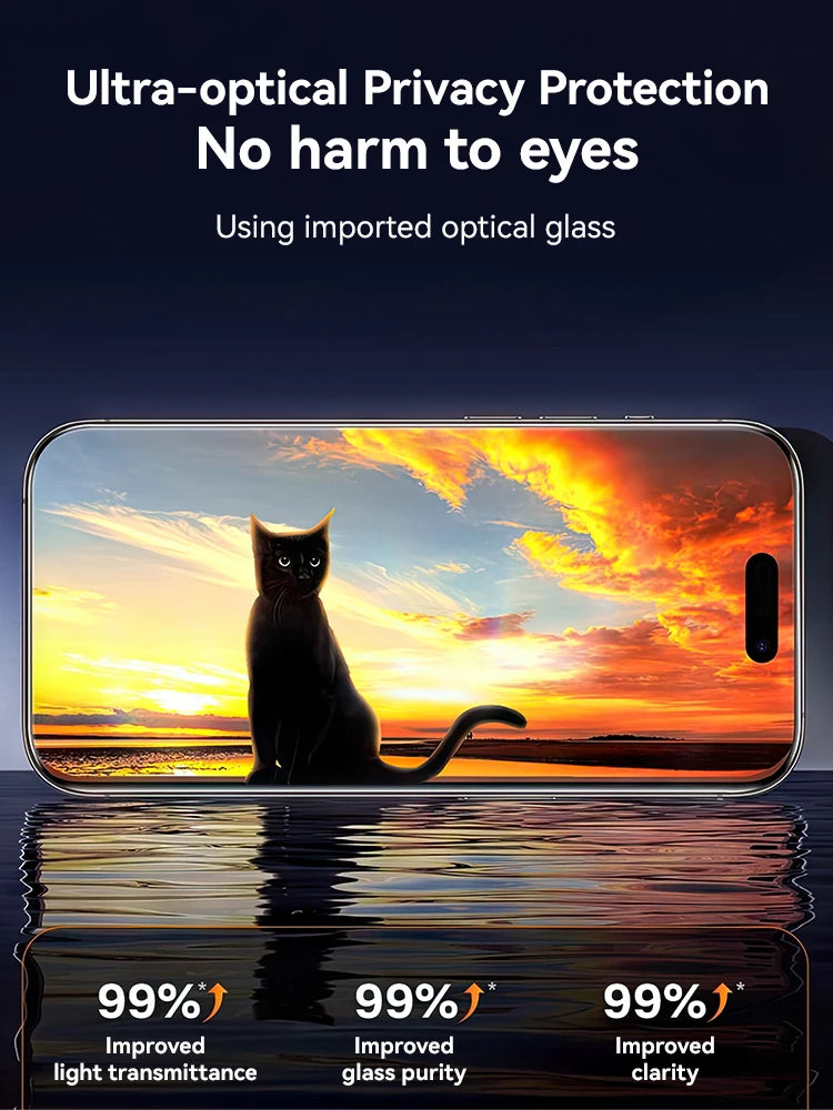 Joyroom 1/2PCS For iPhone 17 Pro Max Anti-Spy Glass Privacy Screen Protector Glass For iPhone 17 Pro 17 Air Tempered Glass Film