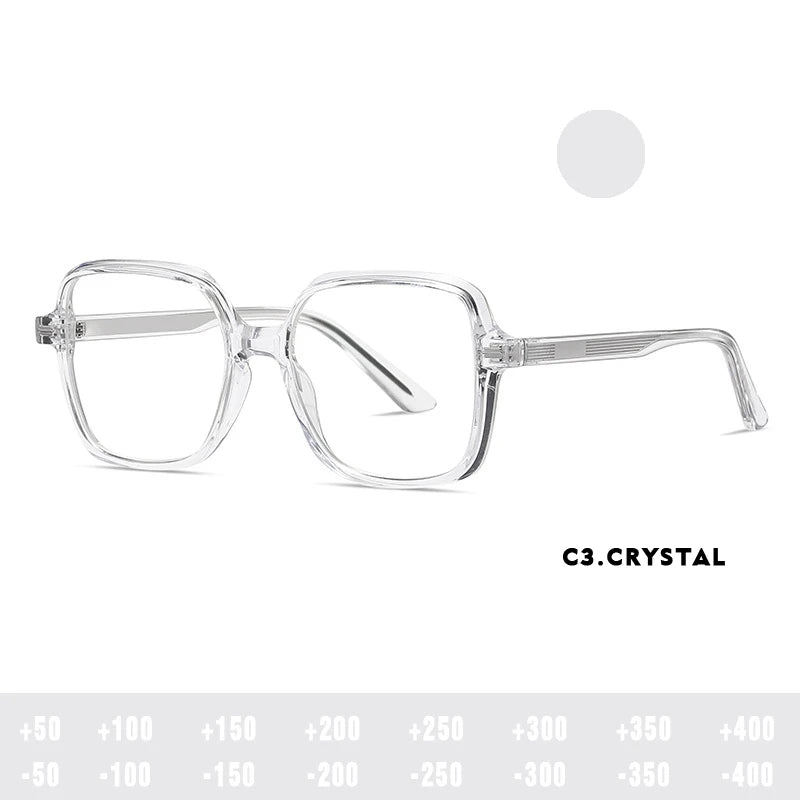 KANSEPT Women's Eyepieces for Reading Glasses Square Lunette Myopia Woman Eyeglasses Blue Light Graduated Lenses to Read Eyewear