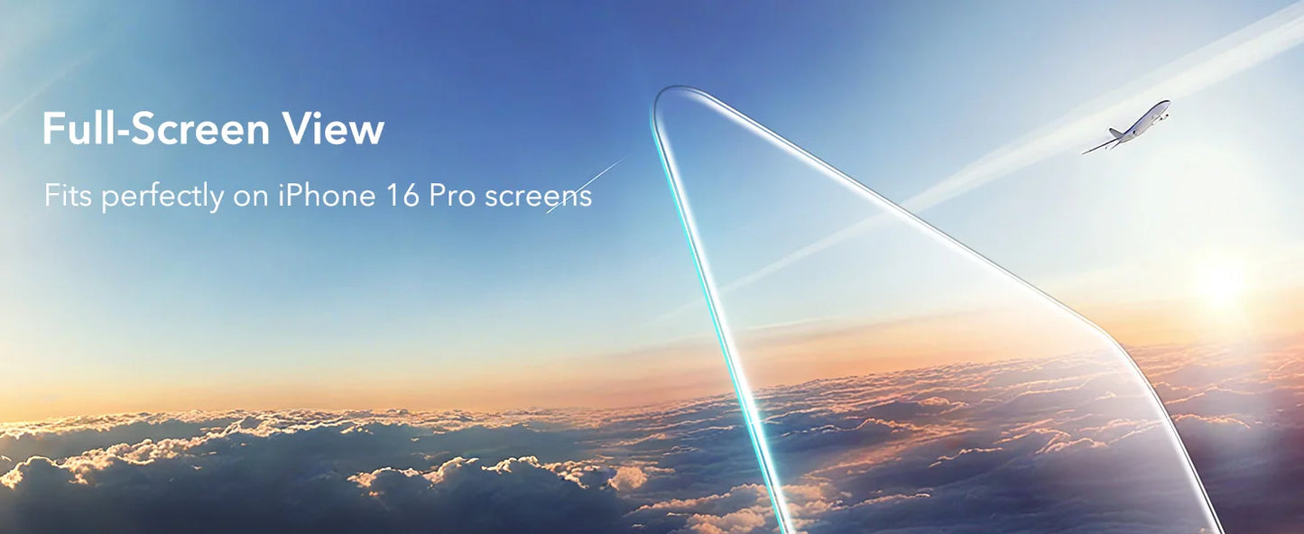 ESR 3 Pack for iPhone 16/15/14/13 Pro Max Screen Protector Full Cover Anti-Peek HD Tempered Glass Screen Film For iphone 16 Plus