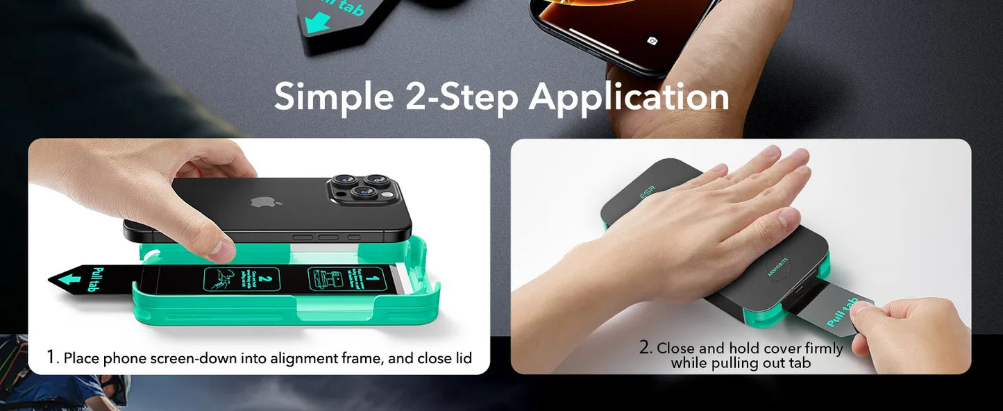 ESR for 3 Pack iPhone 17 Pro Max Screen Protector for iPhone 16/15/14/13 Armorite Tempered Glass Military Grade Film HD/Privacy