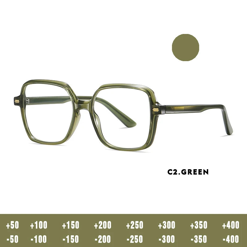 KANSEPT Women's Eyepieces for Reading Glasses Square Lunette Myopia Woman Eyeglasses Blue Light Graduated Lenses to Read Eyewear