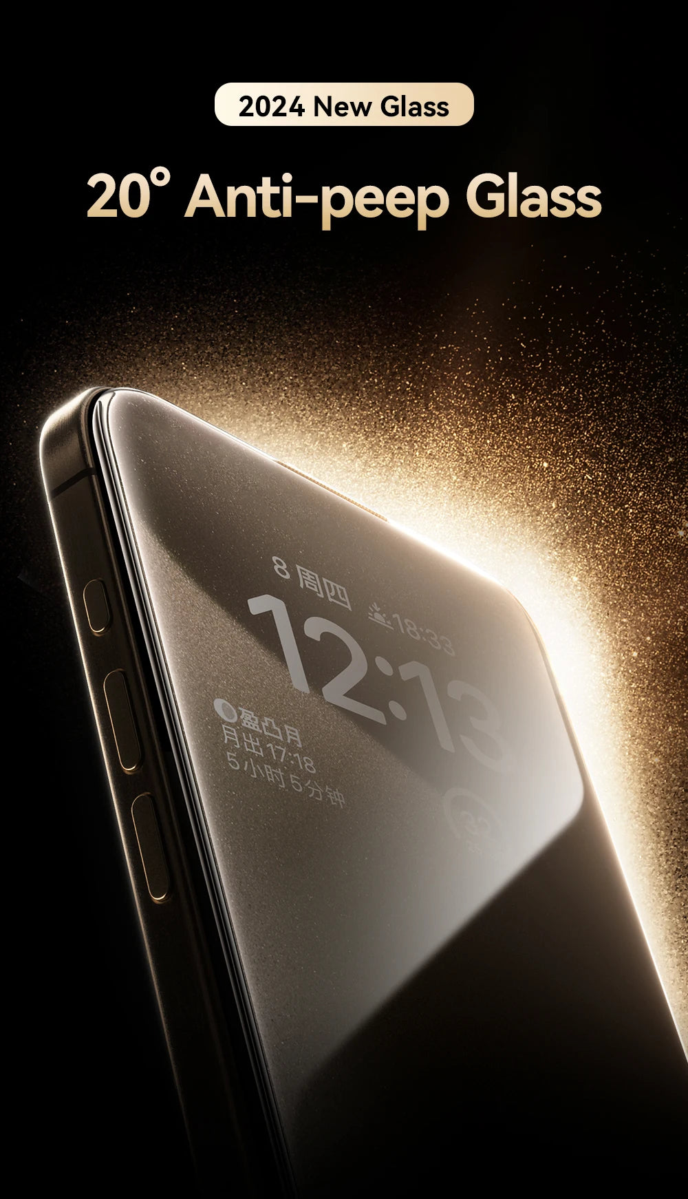 Joyroom 1/2Pcs 20°Anti-spy Glass For iPhone 16 15 Pro Max Glass For iPhone 16 15 14 13 12 11 Pro Max Privacy Screen Protector