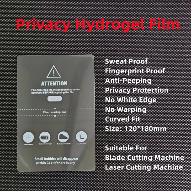 50PCS HD MATTE Privacy Frosted Protection Flexible Hydrogel Film For Mobile Phone TPU Screen Protective Film For Cutting Machine