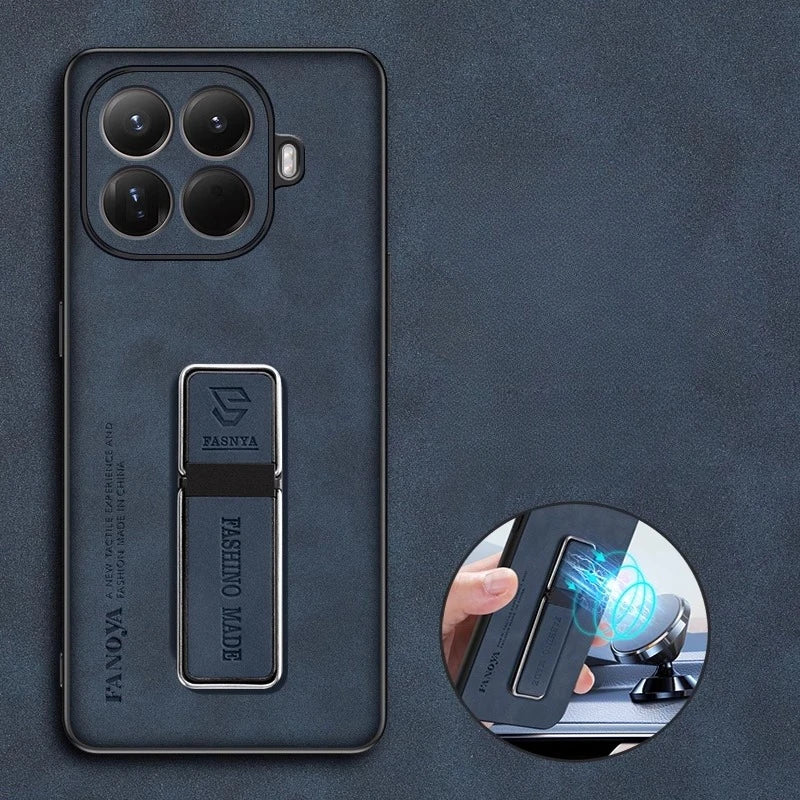 For Xiaomi 15T Pro 15 T Skinsheep Matte Leather Armor Phone Case for Xiaomi Mi 15Tpro Magnetic Holder Camera Protection Cover