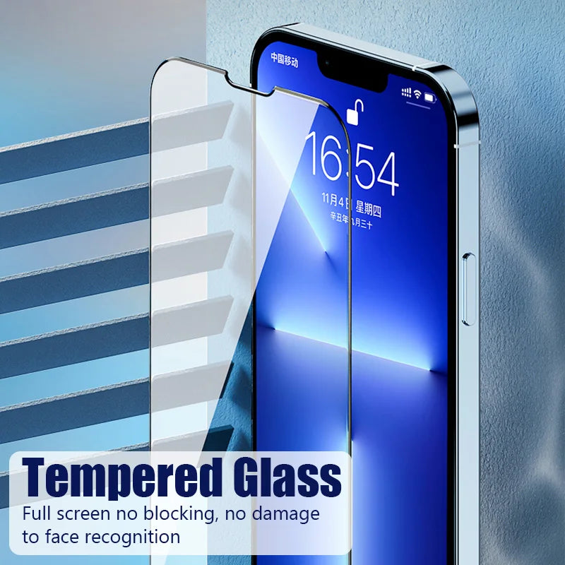 4Pcs Tempered Glass For iPhone 17 16 15 14 13 12 11 Pro Max Plus  Mini Air 7 8 6S SE 2022 2020 X XS Screen Protector Protective