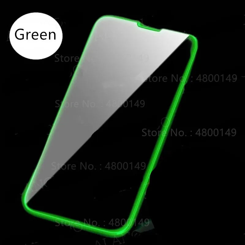 3PCS Night Light Luminous Screen Protector Used Phones for IPhone 12 11 13 14 15 16 Pro Max Plus Mini Case Tempered Glass Film