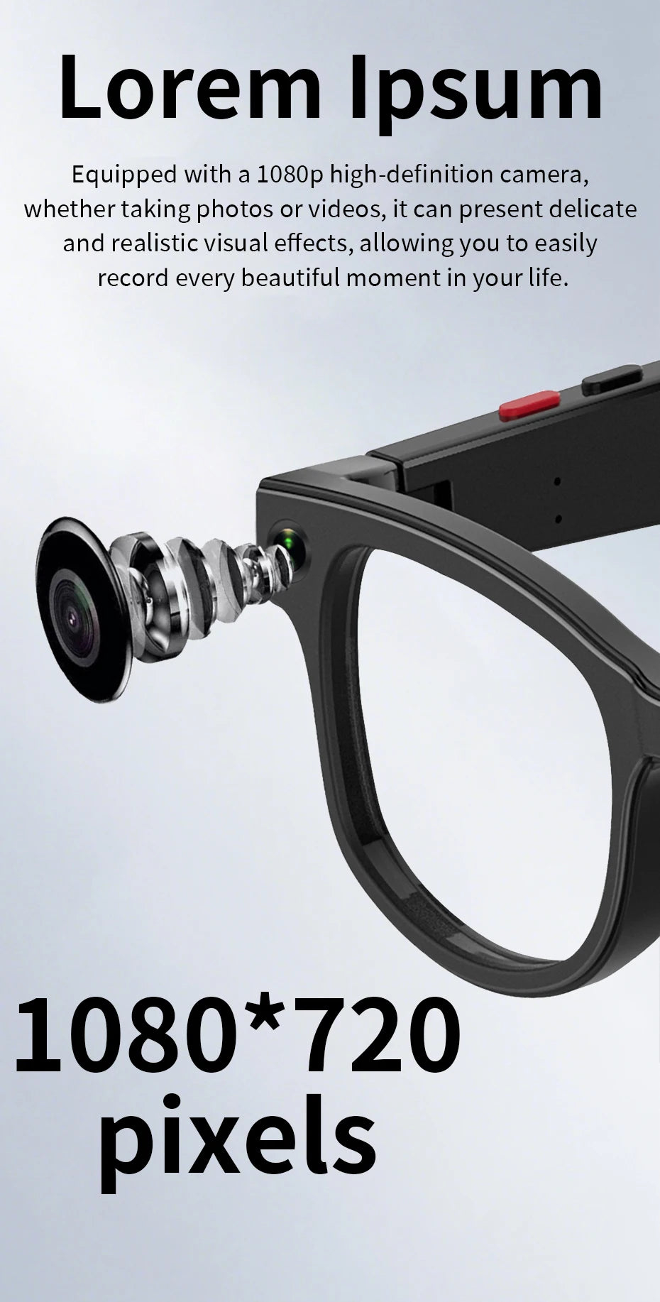 500W Camera Glasses Translate Smart Glasses Voice Call Music Sunglasses AI GPT Camera BT&WIFI Video Recording Anti-blue Light