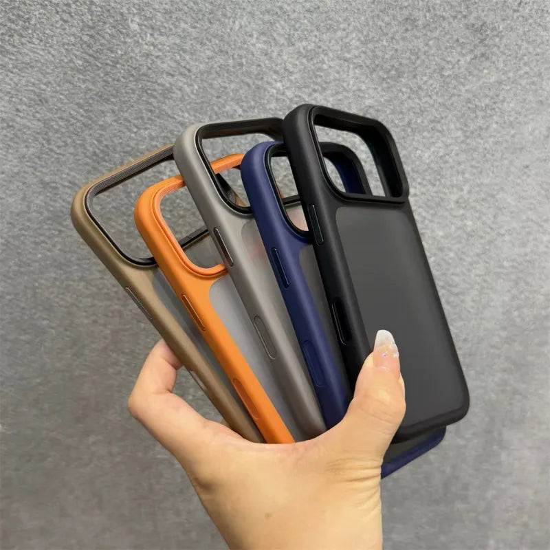 With Camera Control Button Case for iPhone 17 Pro Max 17Pro Slim Matte Translucent PC TPU Shockproof Cover for iPhone 17 Air