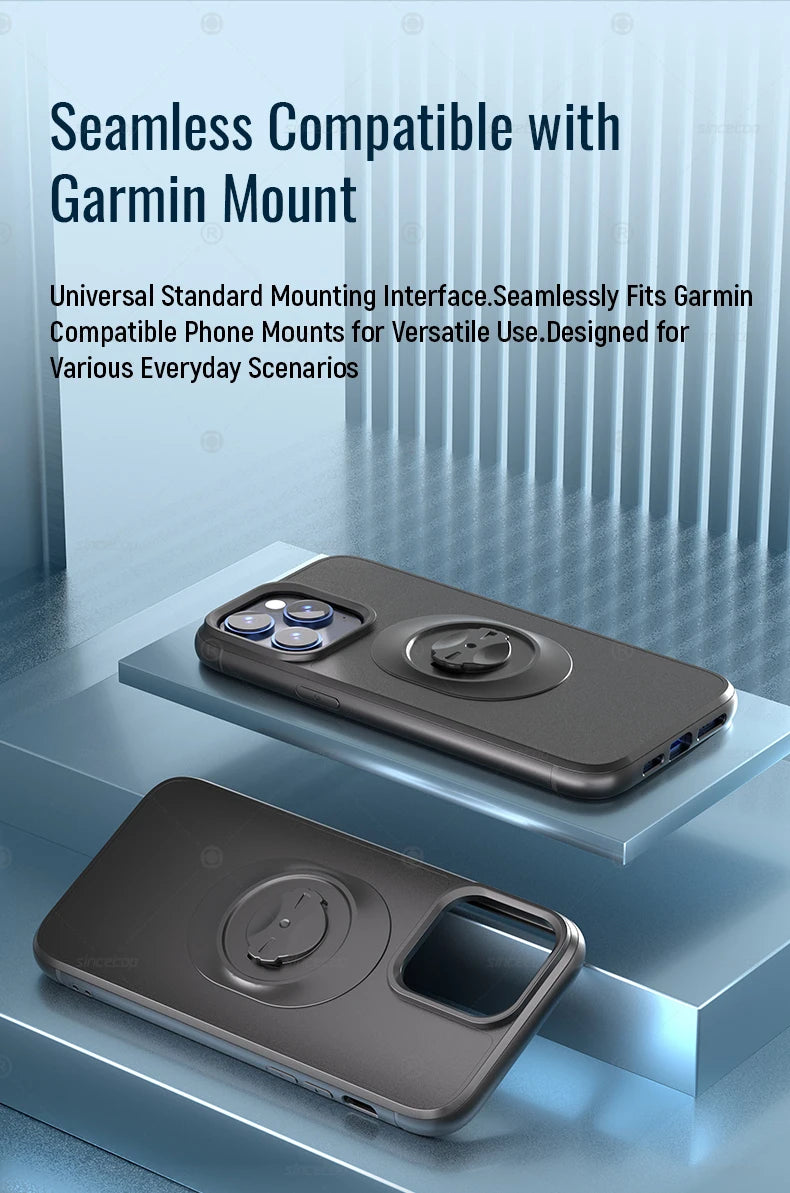 For Garmin Quick Mount Shockproof Case for iPhone 16 Pro Max,16 Pro,15,14,13,12- Anti-Drop Protective Cover
