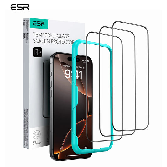 ESR Tempered-Glass Screen Protector iPhone 13/14/15/16/17 Pro Max HD Clear Anti-spy Screen Firm For iPhone 17Air&16/15 Plus&16e