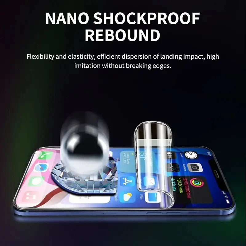 3Pcs Soft Hydrogel Film For iPhone 16 15 14 13 12 11 Pro Max XS XR X 7 8 15 Plus Protective Silicone TPU Screen Protector