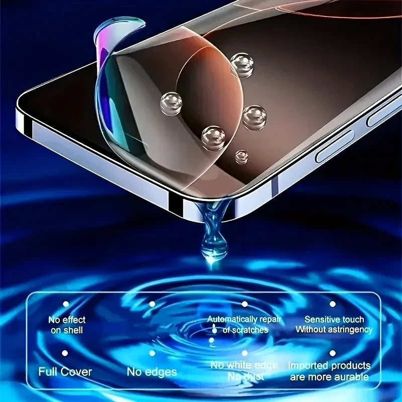 5Pcs Hydrogel Film For iPhone 17 Pro Max 17 Air 16 15 14 13 12 11 Pro Max Plus Full Cover Screen Protector