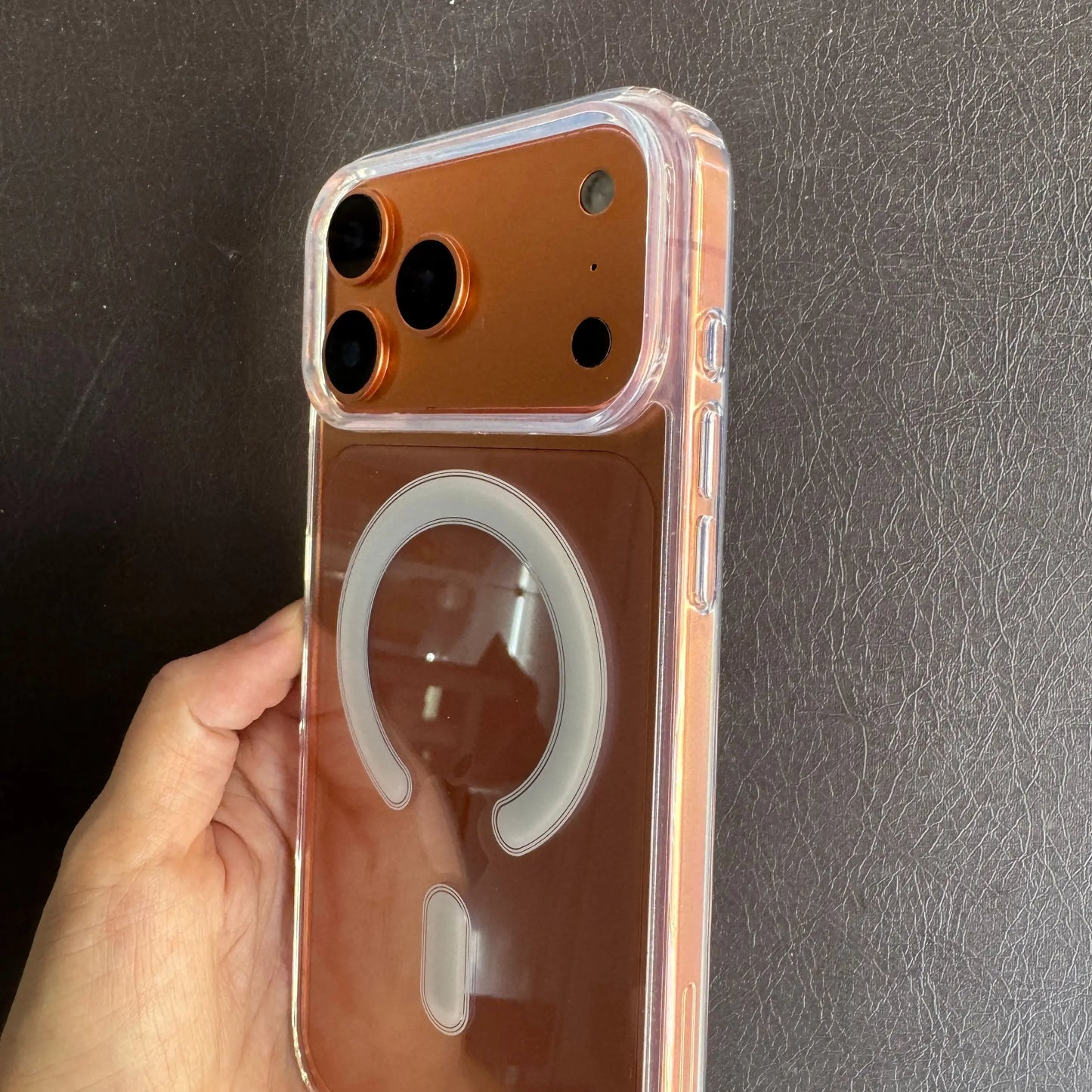 High Clear PC Hybird Magsafe Case for iPhone 17Pro 17 Pro Max 17Air 17promax Transparent Magnetic Wireless Charge Cover with box