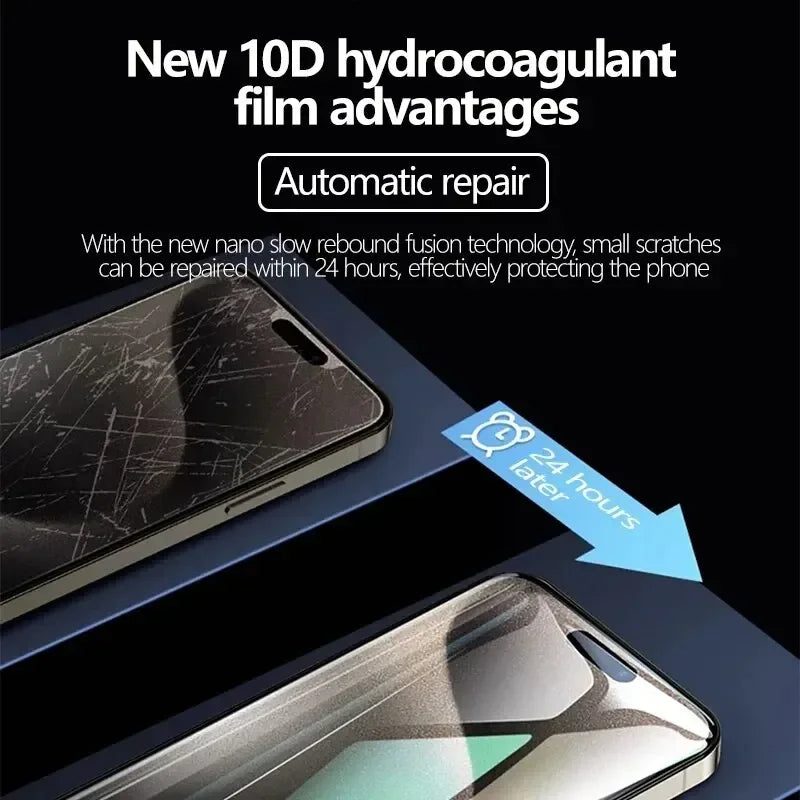 5 Pcs Hydrogel Film For iPhone 17 16 16e 15 14 13 12 11 Pro Max Plus 12 13 Mini 8 7 Plus SE XR X XS Full Cover Screen Protector